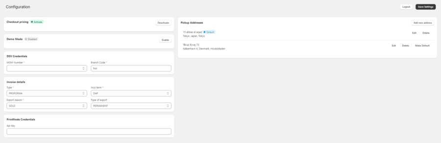 Developer Guide (shopify) - DSV Developer Portal